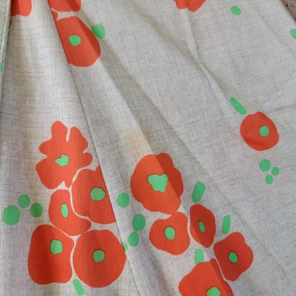 Vintage Orange Poppy Wrap Dress - Picture 16 of 16
